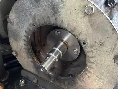 nilfisk Contractor DE hot pressure washer pump and drive assembly stripped during major repair for a haulage company in Dover.